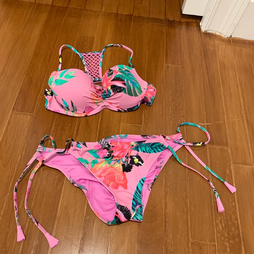 Pink Floral Bikini Set